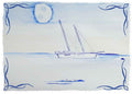 10x Double Masted Sailboat Art Card