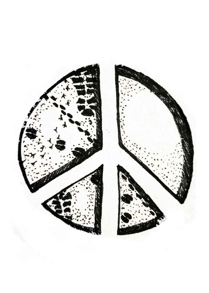 10x Footprint Peace Art Cards